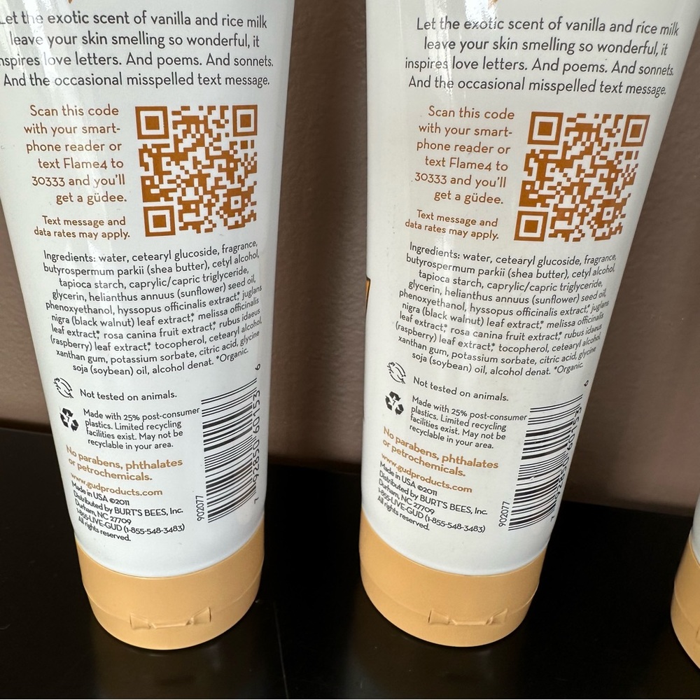 Lot of 3š„ Burt's Bees Gud Natural Body Lotion - Picture 4 of 9